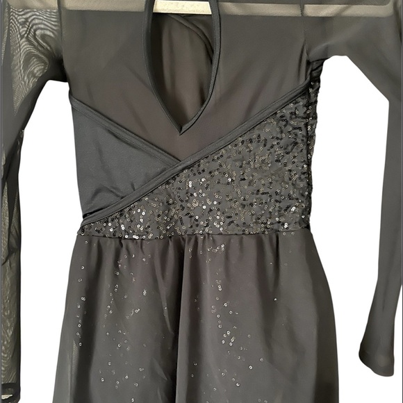 Balera Black Glitter Kids Bodysuit - Picture 2 of 8